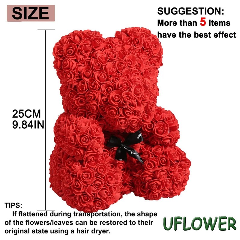 Flower Floral Foam Rose Teddy Bear Romantic Valentine's Day Gift Girlfriend Wife gallery