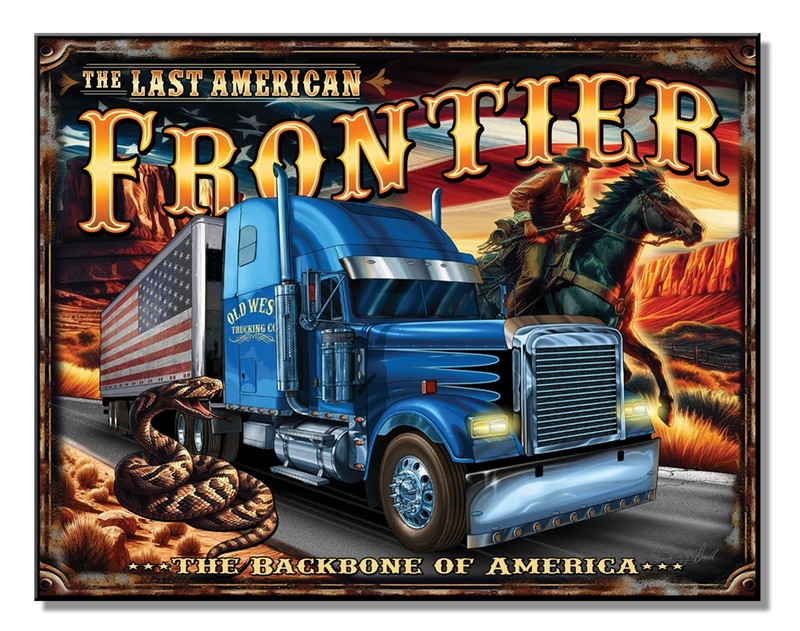 Americas Highway Metal Sign – 16″ x 12.5″ Garage, Man Cave Wall Decor Gift