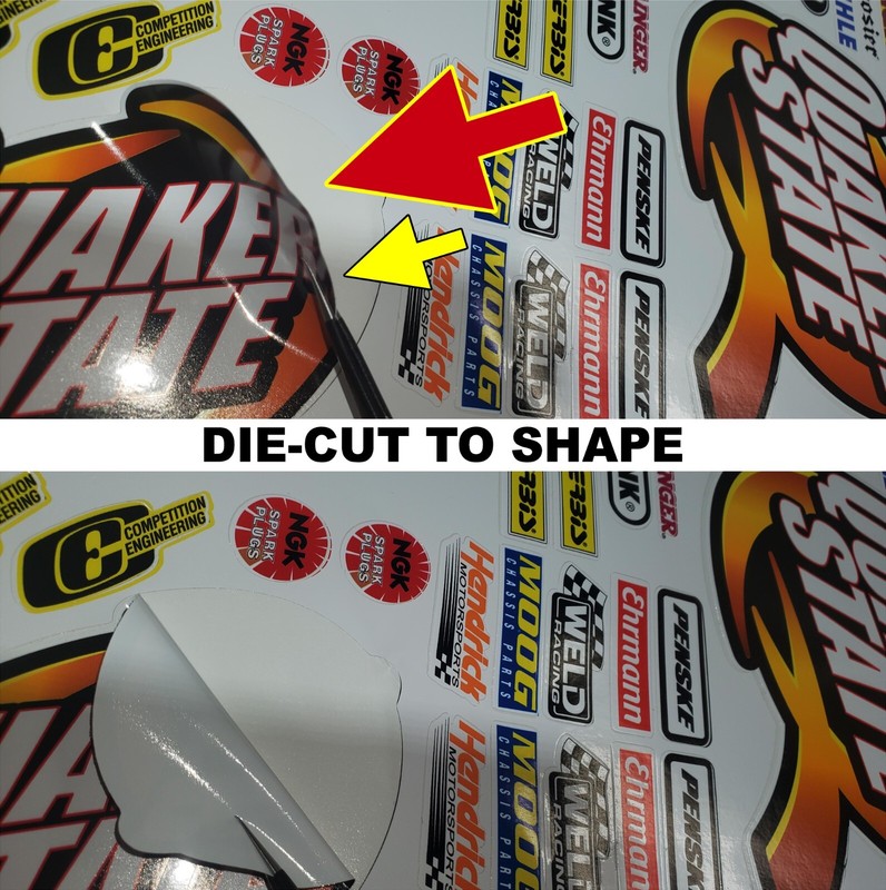White Vinyl Sticker Sheet 52 F1rockstar-R/C MODEL Decal fits 1/24-1/16 Scale CUT gallery
