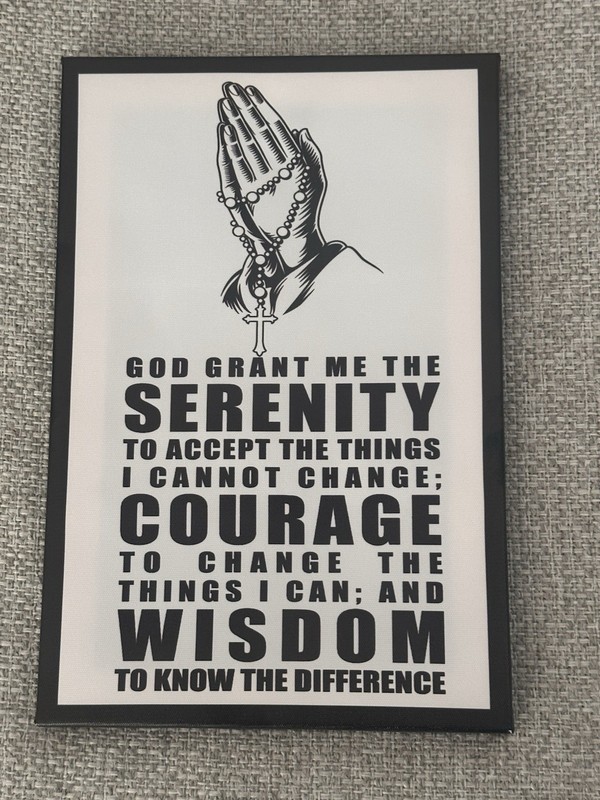 Serenity Prayer Canvas Wall Art 8×12 Inch