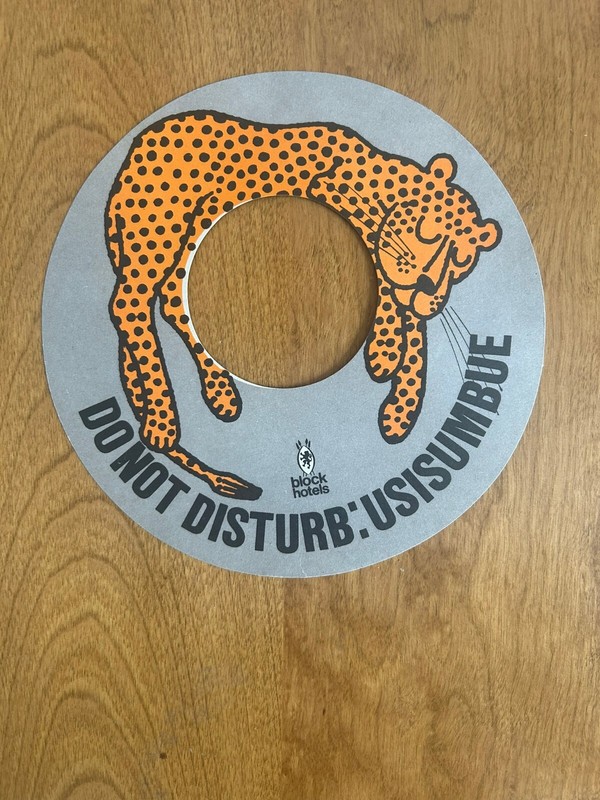 Vintage Block Hotel, Samburu Game Lodge, Kenya – Do Not Disturb Sign