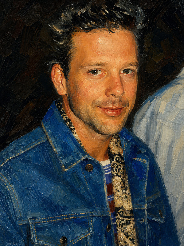 Actor Mickey Rourke Classic Portrait Painting Art Print Poster Picture