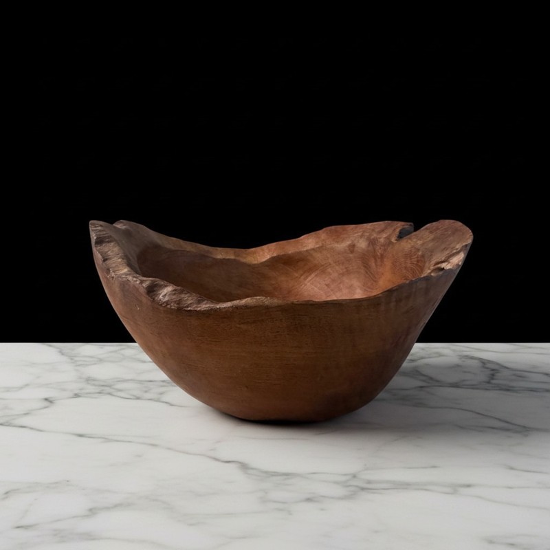 Handcrafted Natural Edge Wood Bowl 9.75"x 4.75" Live Edge Rustic Art 2 lb gallery