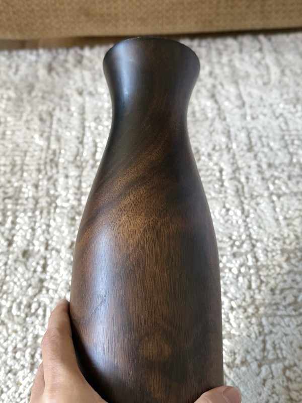 Made in Thailand Uniquewise Brown Wood Modern Vase 16" tall gallery