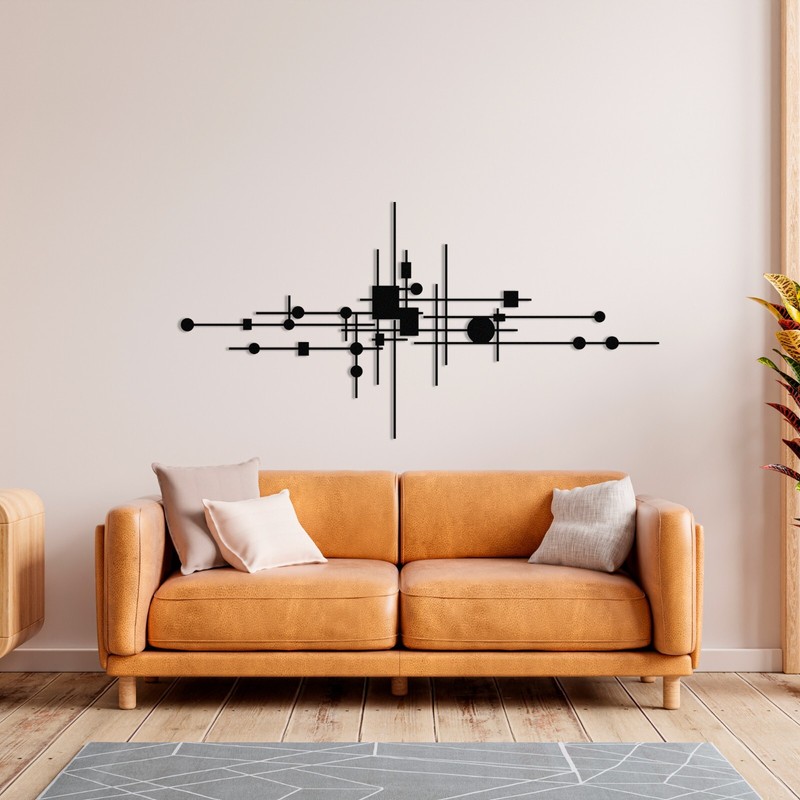 Modern Luxury Style Metal Wall Art, Minimalist Line Decor, Geometric Abstract gallery