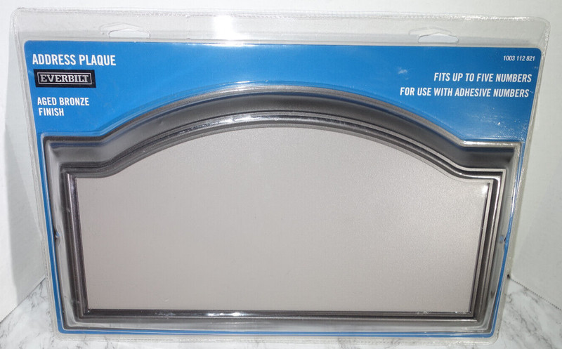 Everbilt Rectangular Arch-top Aged Bronze Address Plaque Fits up 5 #’s Numbers