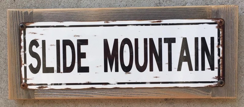 Slide Mountain Catskills Shandaken New York Ulster County Vintage Framed Sign gallery