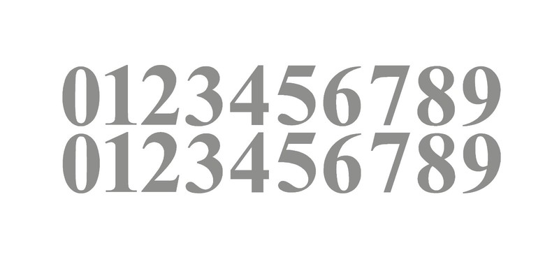 0-9 Numbers Silver Sticker Vinyl Decals CHOOSE .5″ – 12″ Set Of 20 (V646)