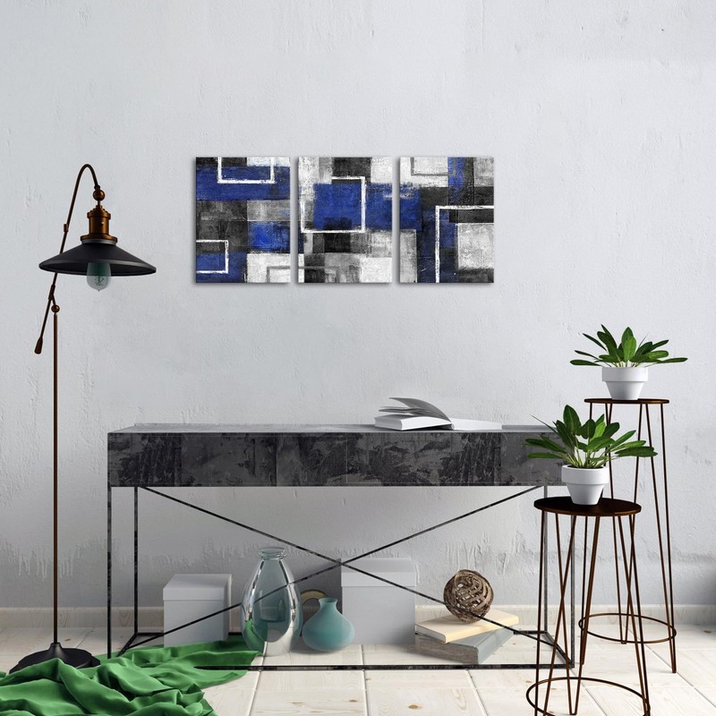 Abstract Wall Art Geometric Line Painting Picture Bathroom Bedroom Wall Decor... gallery