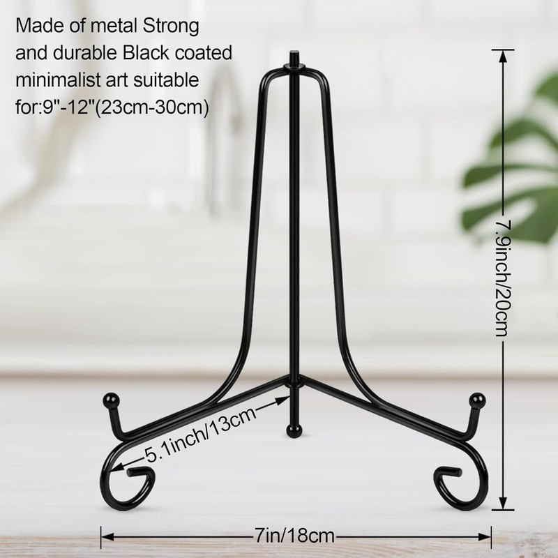 Versatile 2 Pack 8 Inch Metal Frame Holders - Foldable Design for Art & Photos gallery