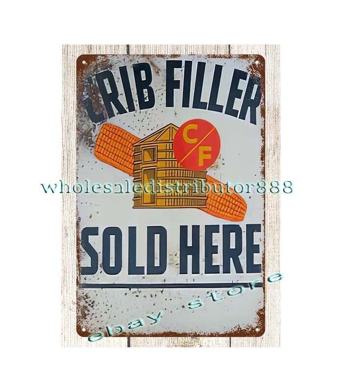 CRIB FILLER SEED CORN farm barn agriculture metal tin sign metal designs walls