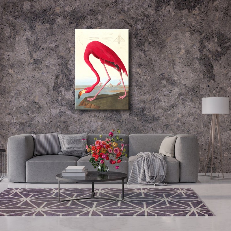 Canvas Wall Art American flamingo by John James Audubon Reproduction Art Print gallery