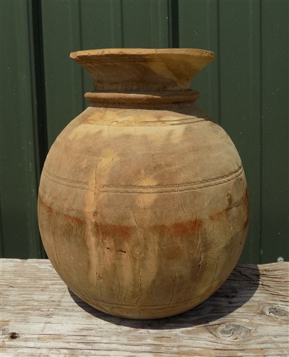 Water Jug, Wood Pot, Wood Vase, Rustic Planter, Modern Farmhouse, European K, gallery