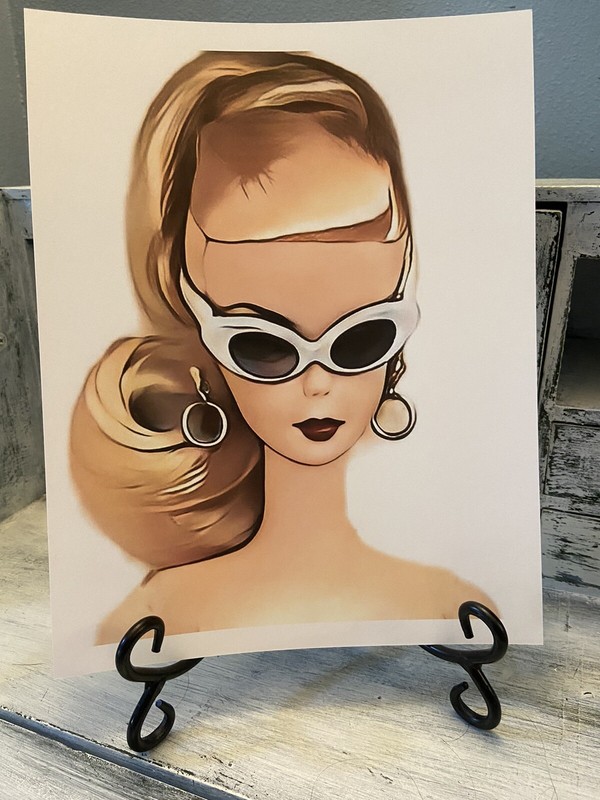 RETRO BARBIE 8x10 Portrait Art Print Bundle Set Of 3 - SILKSTONE BARBIES gallery