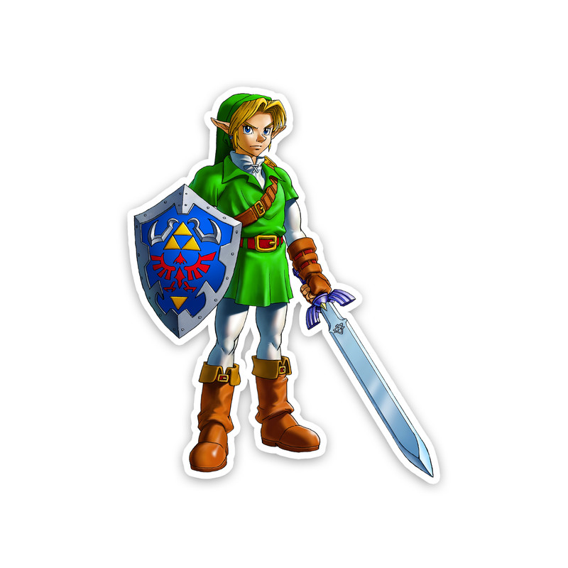 Zelda 64 Link Sticker Vinyl Decal 4 inch Hyrule NES Nintendo Game Console