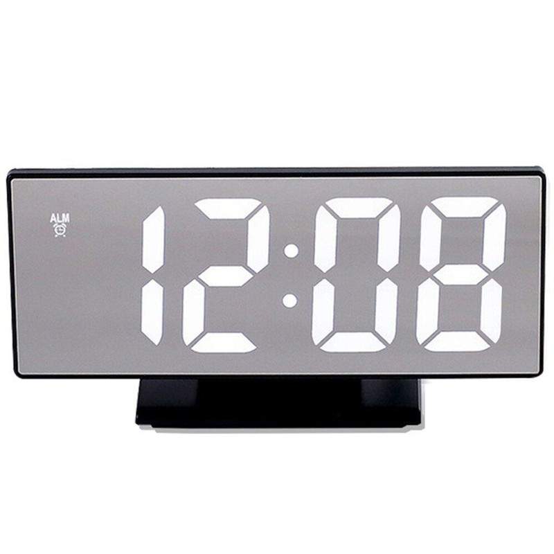 Digital Alarm Clocks Desktop Watch Plastic Snooze Function Electronic Desk LED
