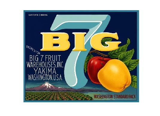 Crate Label Vintage Style Sign Metal Wall Deco Fruit Big 7 MS136