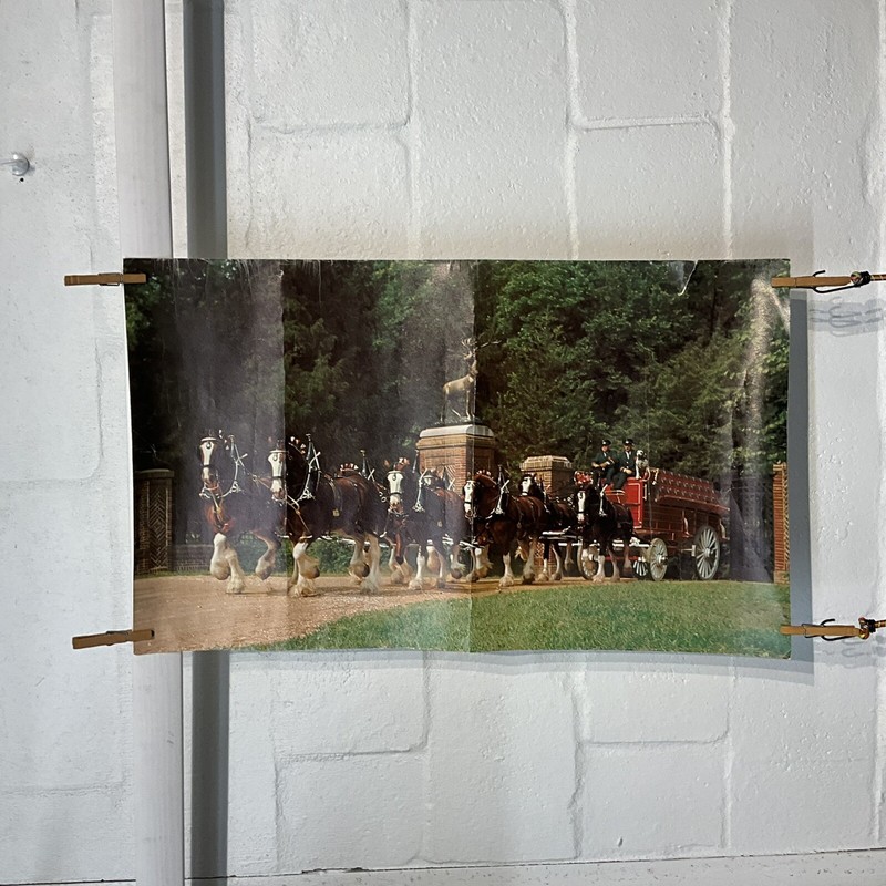 Anhauser Busch Budweiser Clydesdale Wagon Dalmatian Photo Print - 18 x 30 in gallery