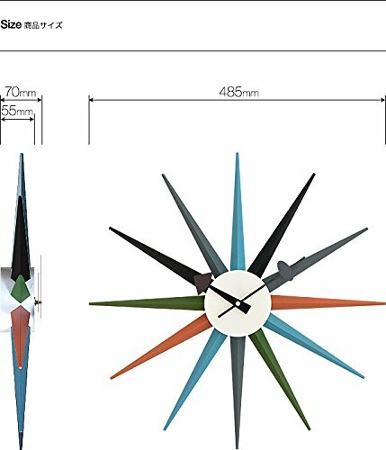 George Nelson Sunburst Wall Clock Multi Color Reproduct Design Furniture Mid 20 gallery