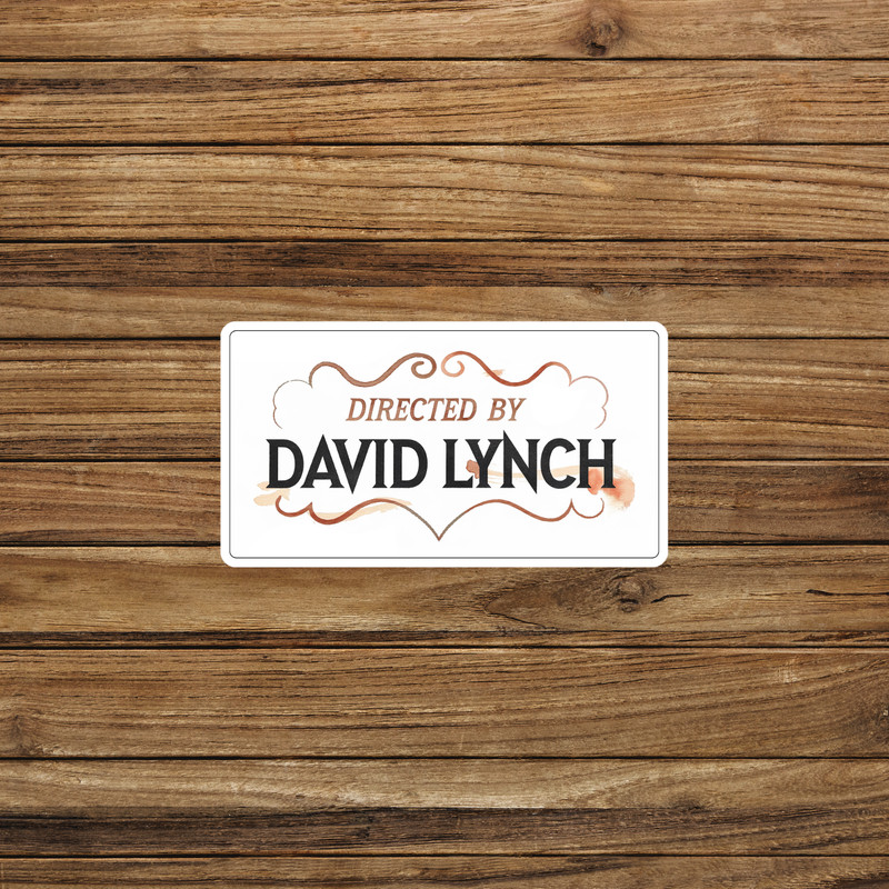 Vintage-Inspired Directed By David Lynch Movie Clapperboard Sticker #432
