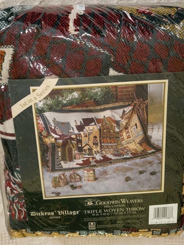 Dept. 56 Dickens’ Village 1st in Series Triple Woven Throw Goodwin Weavers