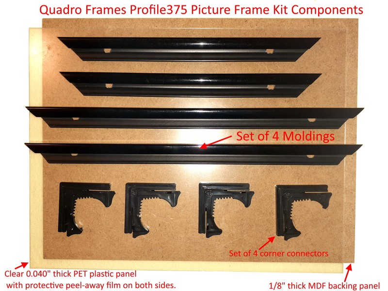 Quadro Frames 8x33 inch Picture Frame KIT, Style P375-3/8 inch Wide Molding gallery