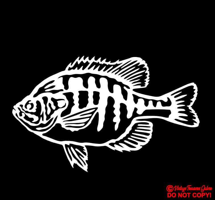 BLUEGILL Vinyl Decal Sticker Car Truck Window Wall Bumper SUNFISH FISH FISHING