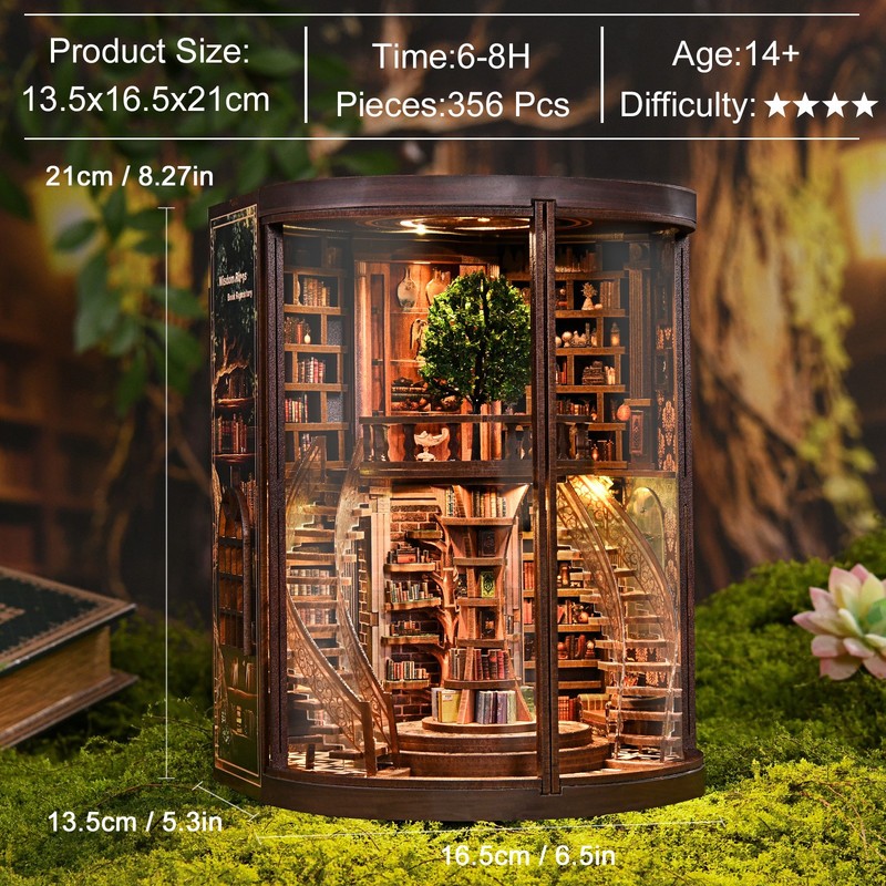 Smart Annual Ring Bookend DIY Cottage 3D Handmade Assembled Book Stand gallery