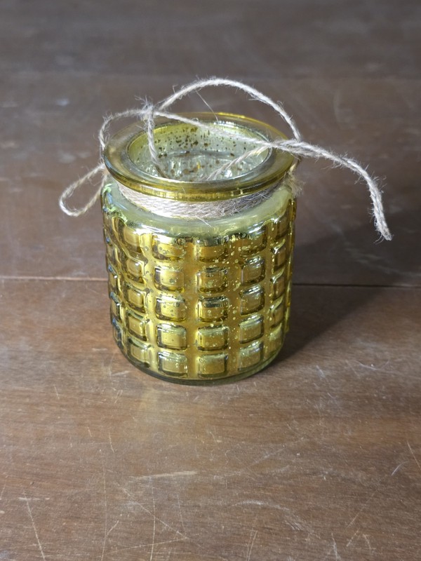 Gold Hanging Votive Lantern