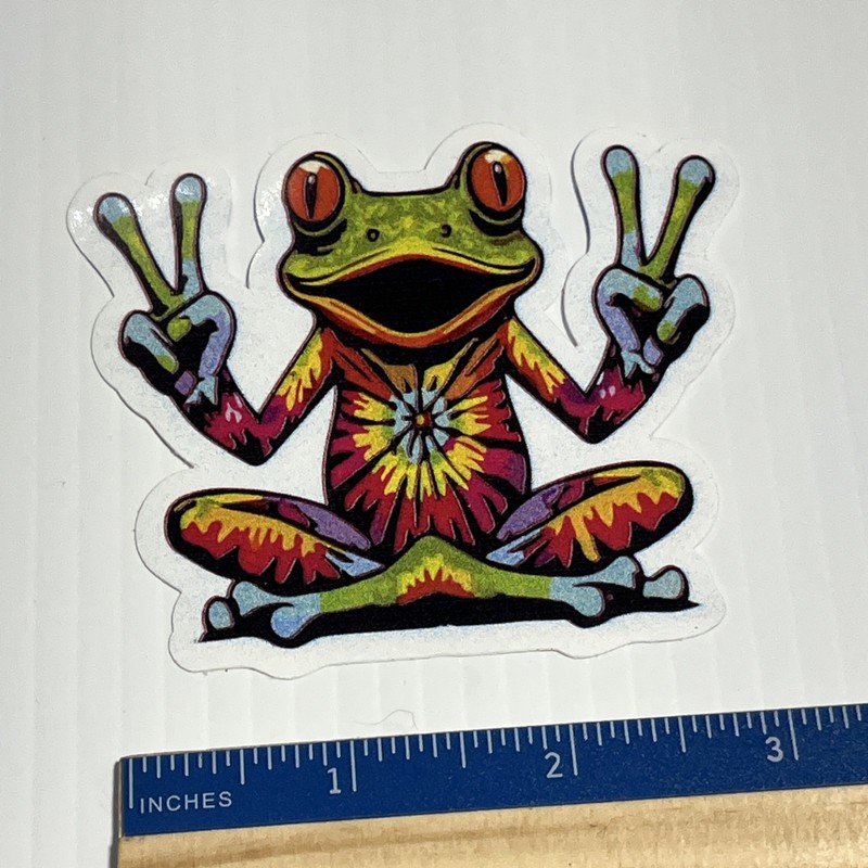 Peace Frog waterproof Vinyl sticker decal - 3” gallery