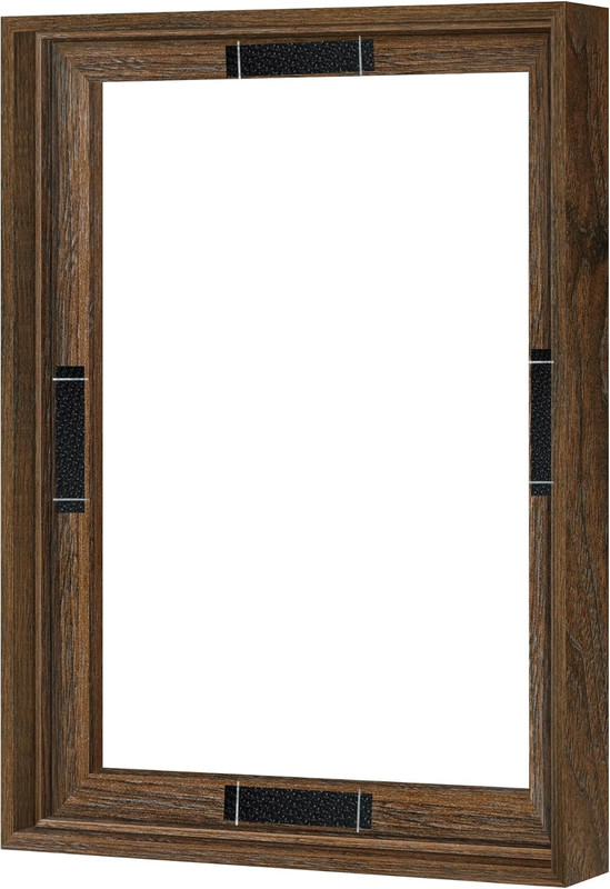 Abtgt 12X16 Canvas Floating Frame with 0.9″ Deep, Brown Floater Frame for Canvas