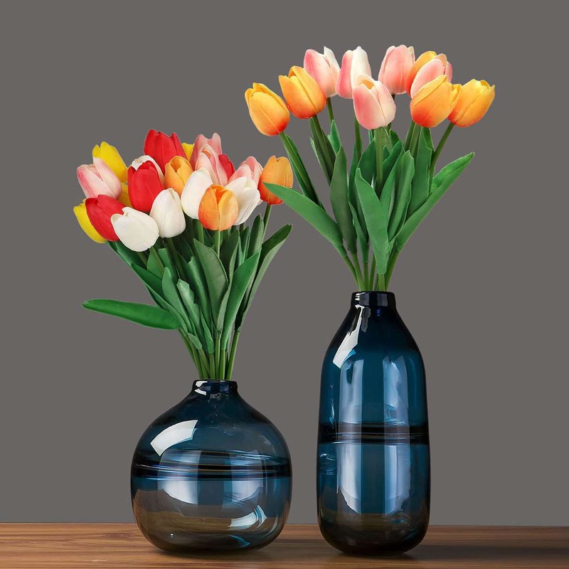 5/10x Artificial Tulip Flowers Fake Flower Bouquet for Wedding Party Home Decor gallery