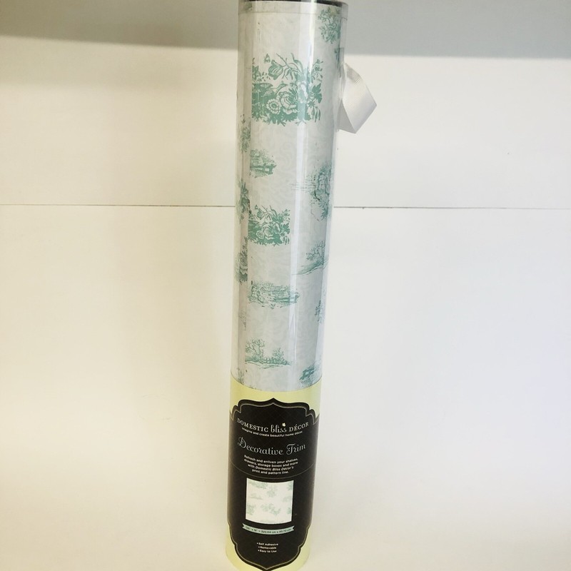 DCWV Decal Wall Art 126-inches by 18-inches Roll Toile Pattern Trim, Turquoise gallery