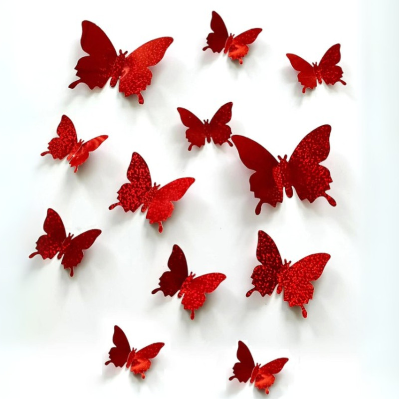 12pcs Butterfly Wall Stickers 3D Vinly Decal for Home & Festival Decoration Gift gallery