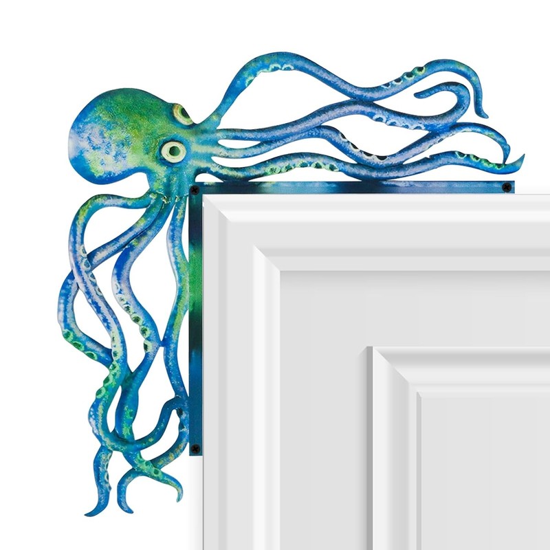 Metal Octopus Wall Decor Nautical Ocean Sea Life Art Beach House Decoration