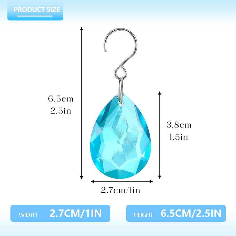 12Pcs Prisms Hanging Crystals 38Mm Multicolor Bauhinia Mix-Color gallery
