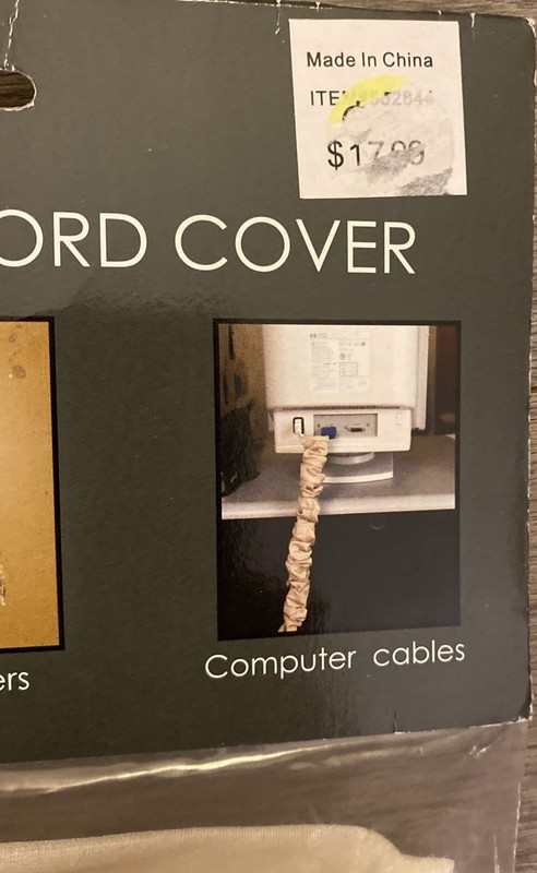 Cord Cover Decorative Off White New in sealed pkg. 15 ft x 5” diameter gallery