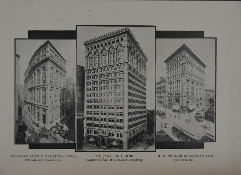 Antique New York City 1904 Art Print Park Row Newspaper Row and Others Wall Art gallery