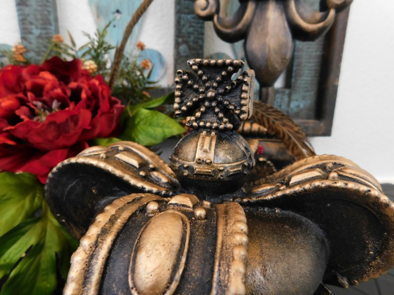 Crown Tabletop Finial GOLD LEAF handmade home decor Tuscan Royal Medieval NEW gallery