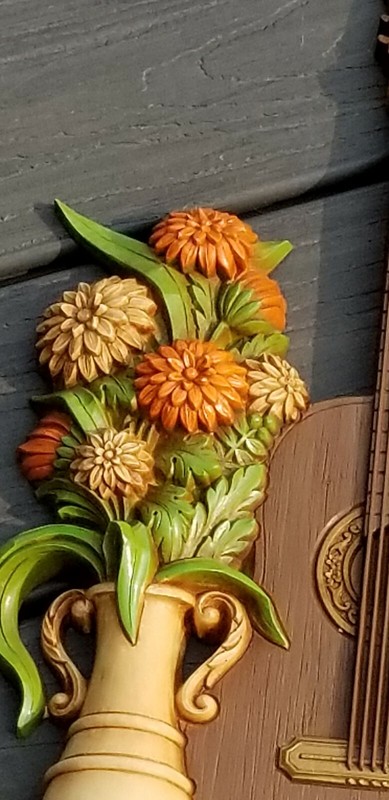 Dart Ind 3D Wall Plaque Violin Guitar Candles Flowers Chalice Wine Books Music gallery