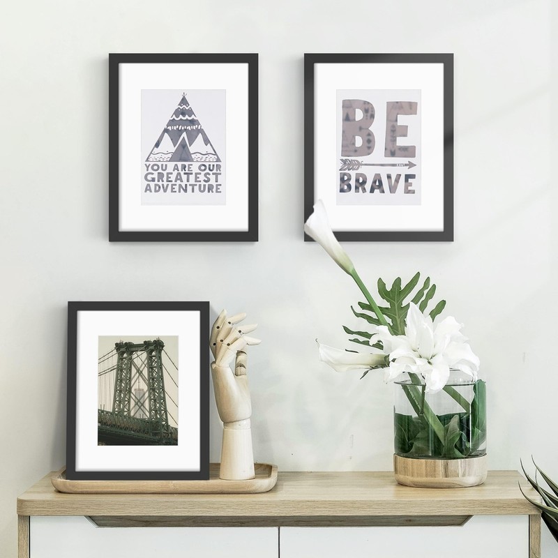 Fisnish 8.5x11 Picture Frame Sef of 10, Display Pictures 6x8 with Mat or 8.5 ... gallery