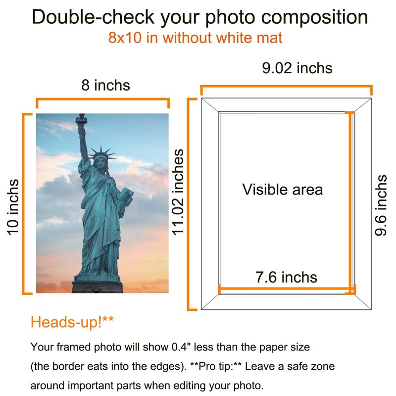 8x10 Picture Frame of 10, Display Pictures 5x7 with Mat or 8x10 Prints withou... gallery