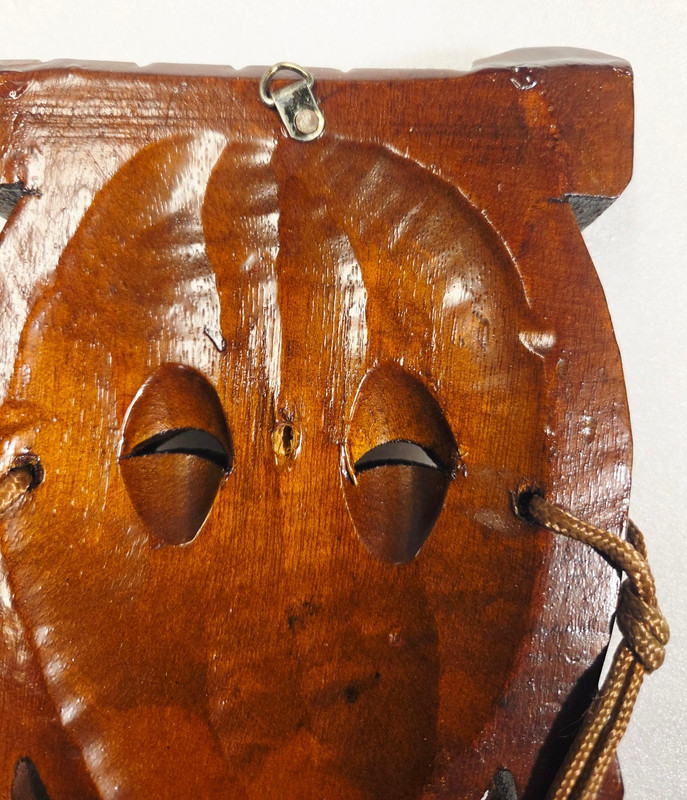 Korean Hahoe Bride Folk Art Hand Carved Wooden Face Mask Wall Decor gallery
