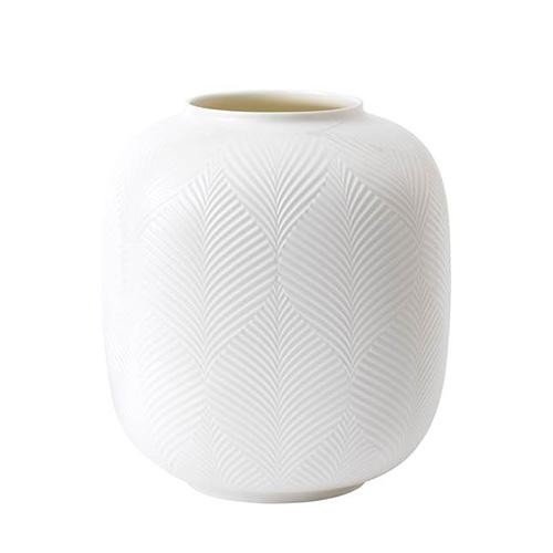 White Folia Vase Rounded, 8.3″ by Wedgwood