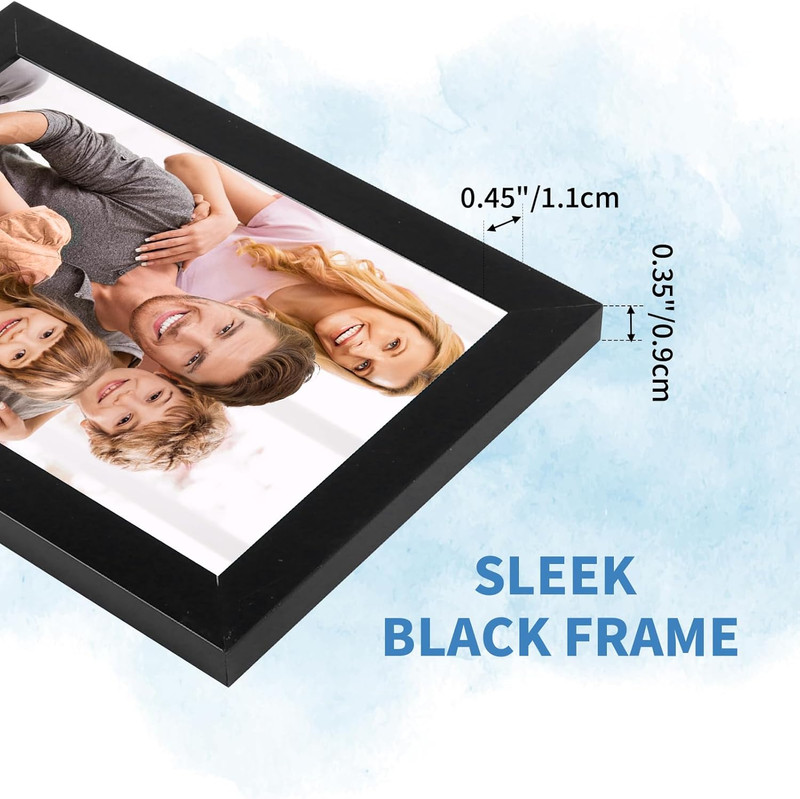 18 Pack 3.5X5 Picture Frame Black, 3.5 X 5 Photo Frames Bulk for Wall Hanging or gallery