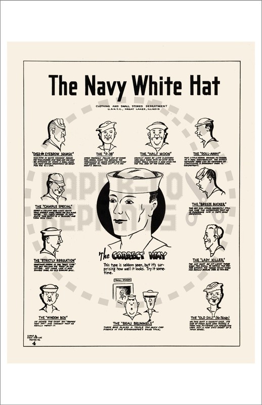 MILITARY – THE NAY WHITE HAT – POSTER REPRINT