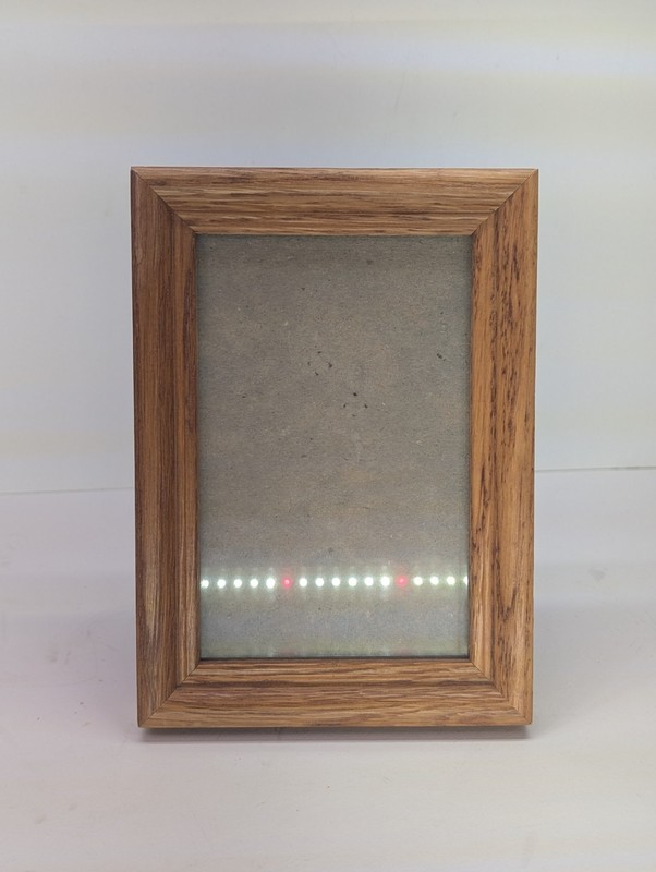 Wood 5×7 Photo Frame Brown Freestanding Modern Matte Clear Glass