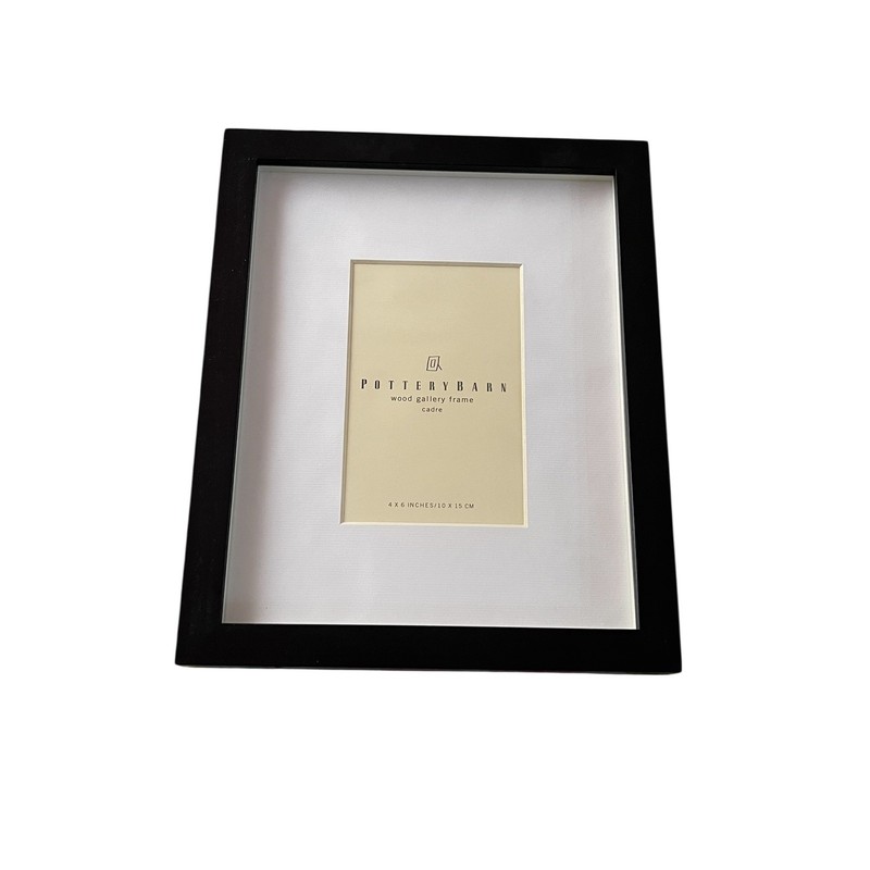 Pottery Barn Wood Gallery Black Frame Size 4×6 Cadre Single Photo Home Decor