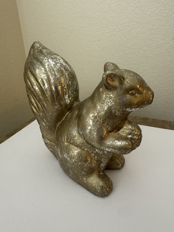 Squirrel Figure Figurine Brushed Gold Silver Fall Animals Woodland gallery
