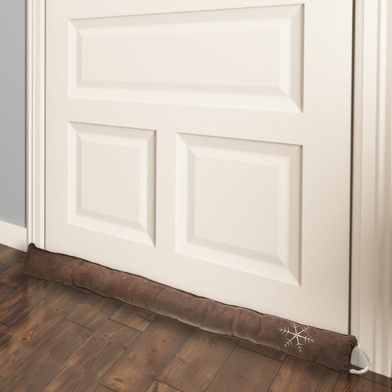 Long Doorstop Snake – 36 in-Pack – Weighted Under Door Draft Stopper & 2 Brown